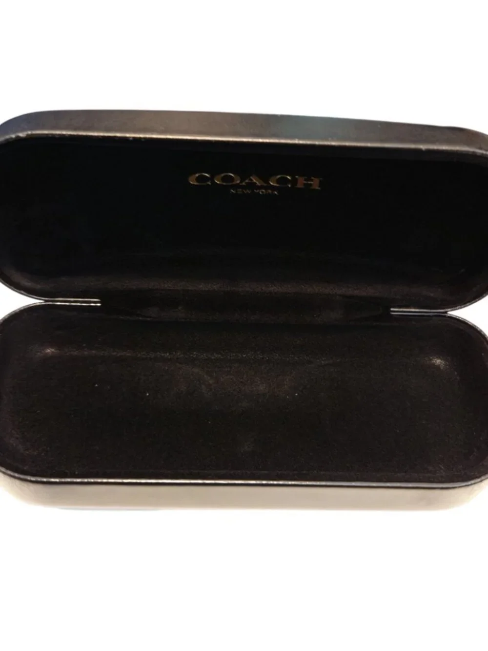 Coach New York Black Hard Clamshell Eye Glasses Sunglasses Holder